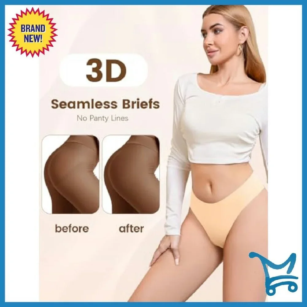 Seamless No Show Briefs Soft Stretch Breathable Invisible Panties